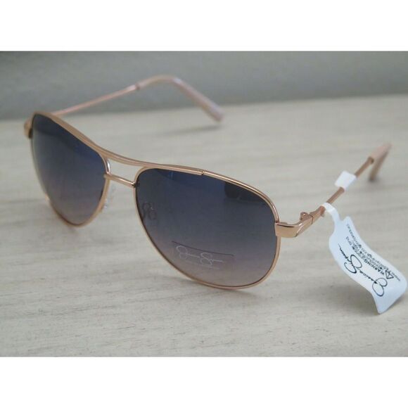 Jessica Simpson Aviator Sunglasses J106-RGLD Metal Frame Gray Gradient Lens - Picture 5 of 7
